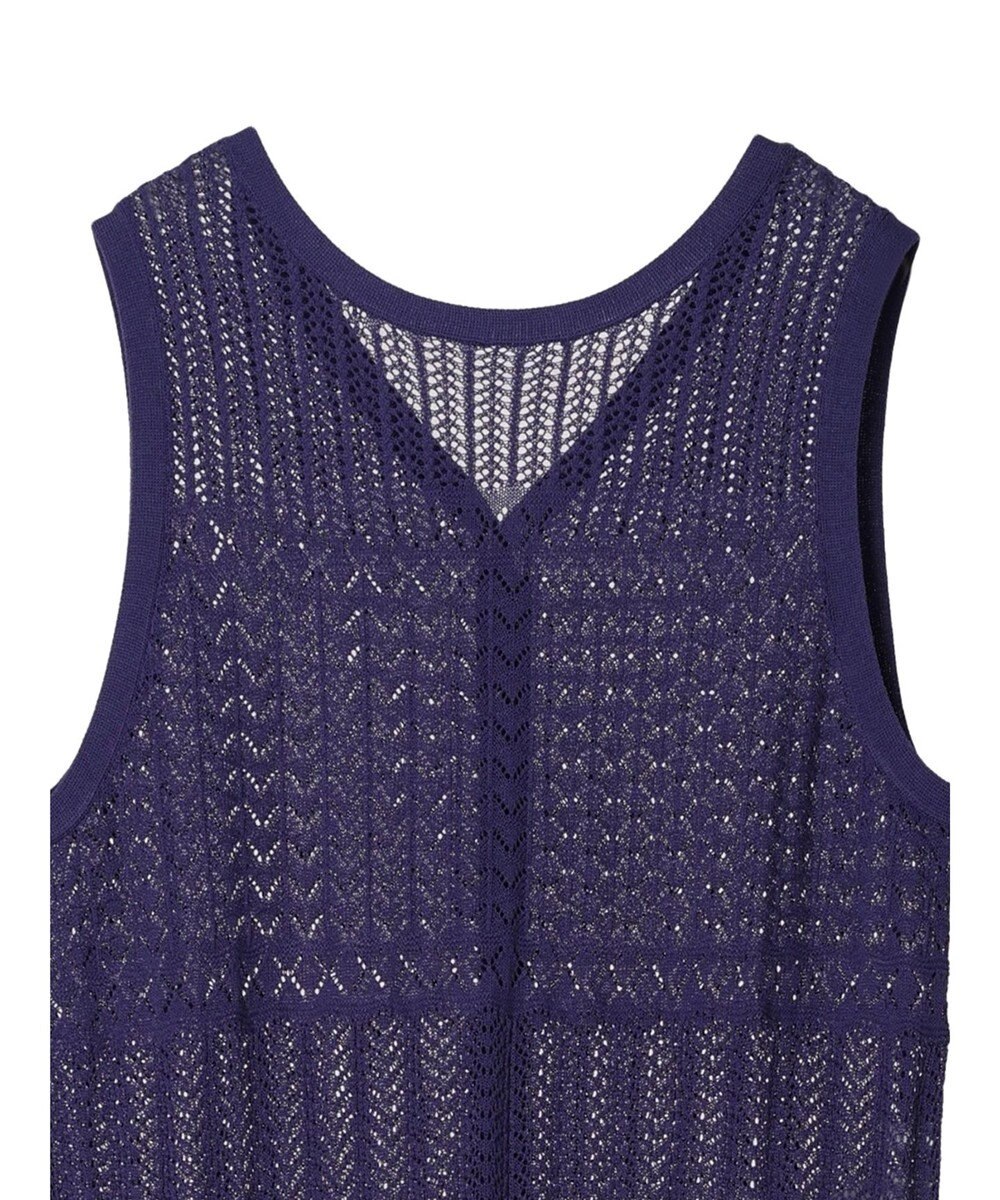 Green Parks すかし柄ロングベスト 