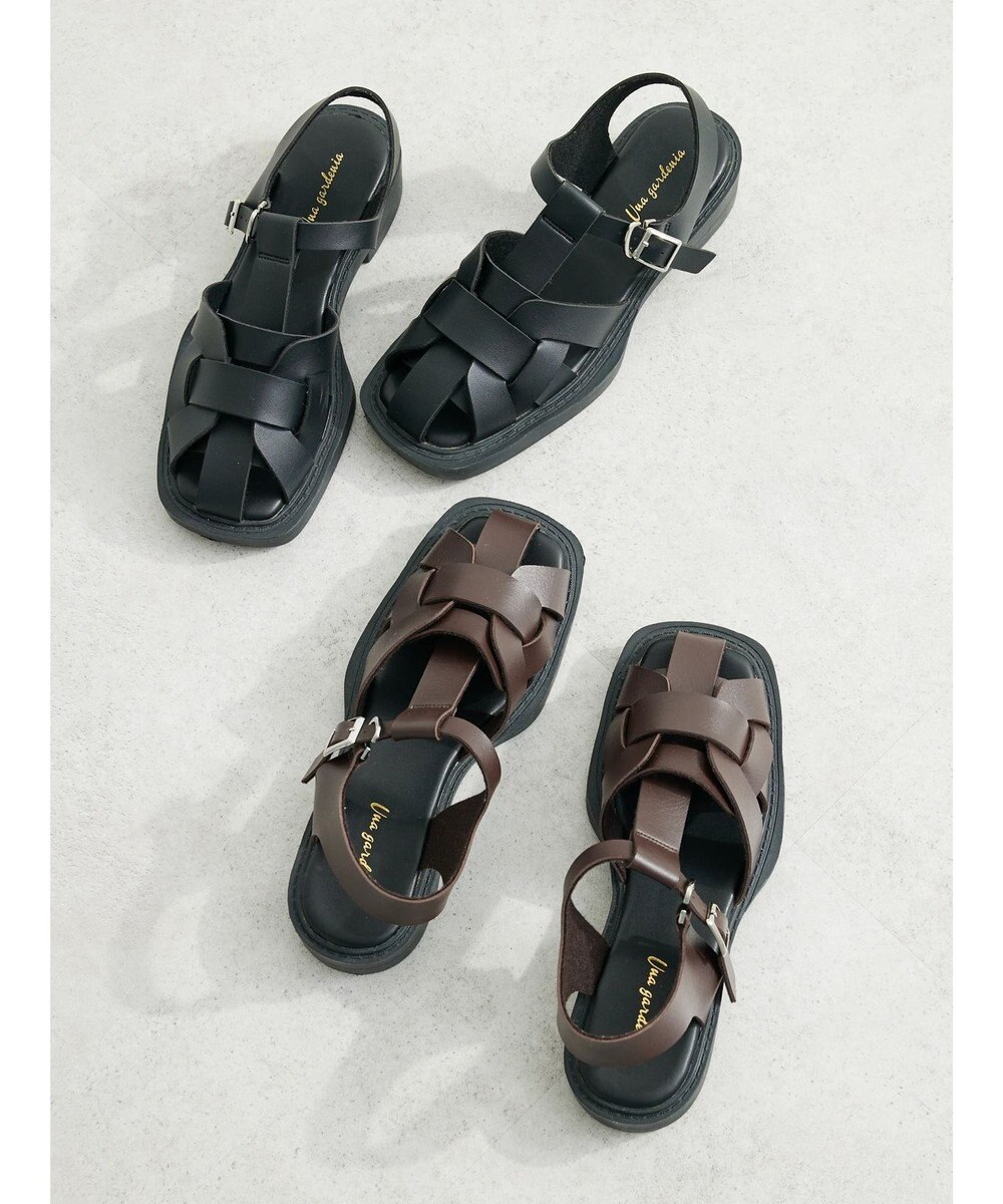 Green Parks ・Ｕｎａ　ｇａｒｄｅｎｉａ　スクエアトゥグルカサンダル 