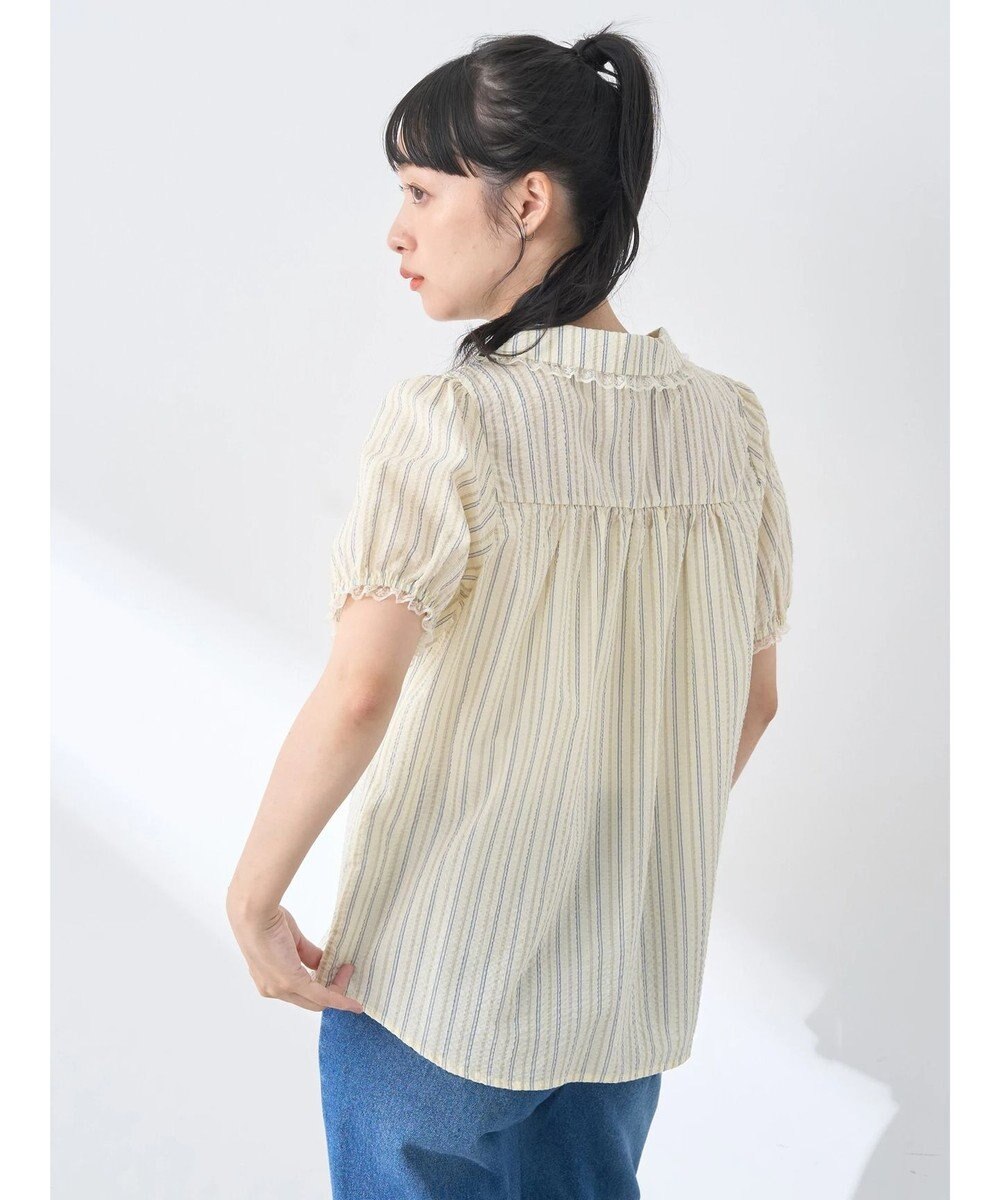 earth music&ecology ミニパフショートスリーブブラウス 