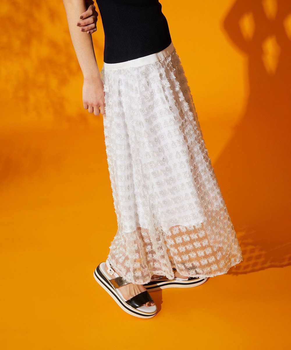 フラワーラメJQスカート GRACE CONTINENTAL ファッション通販 【公式通販】オンワード・クローゼット