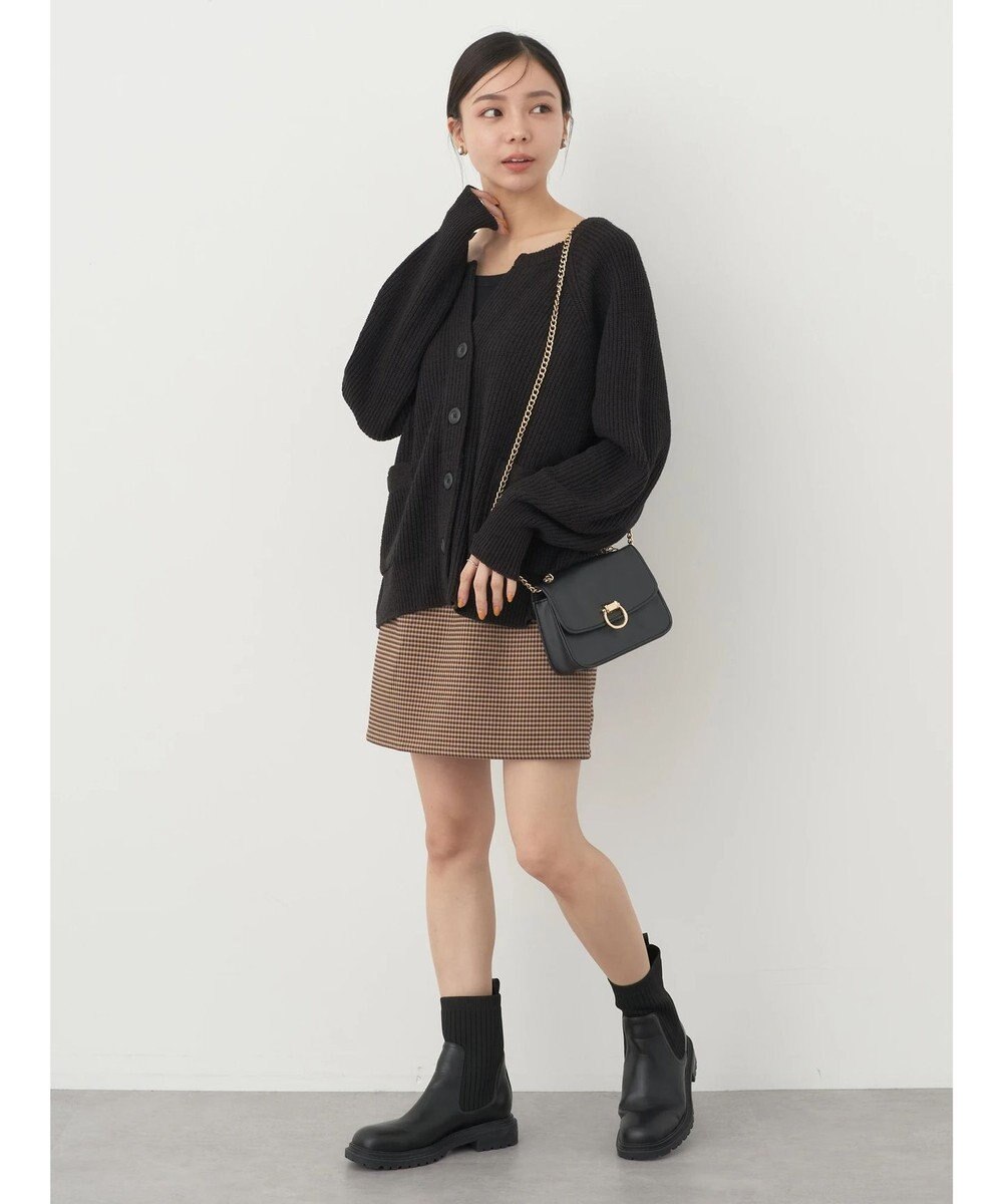 earth music&ecology ブークレーキーネックカーディガン 