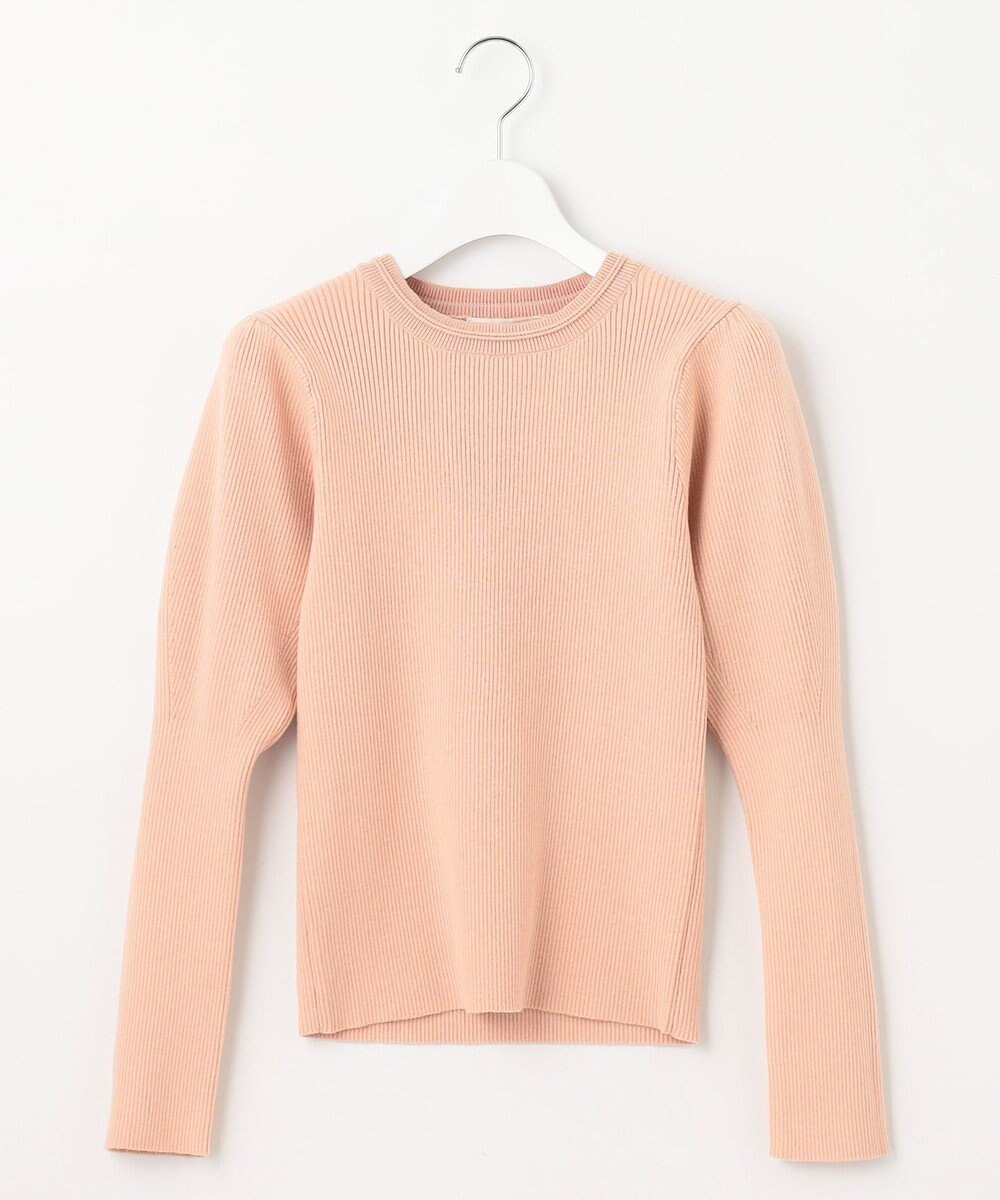 Feroux 【洗える】パフショルダーリブ ニット 