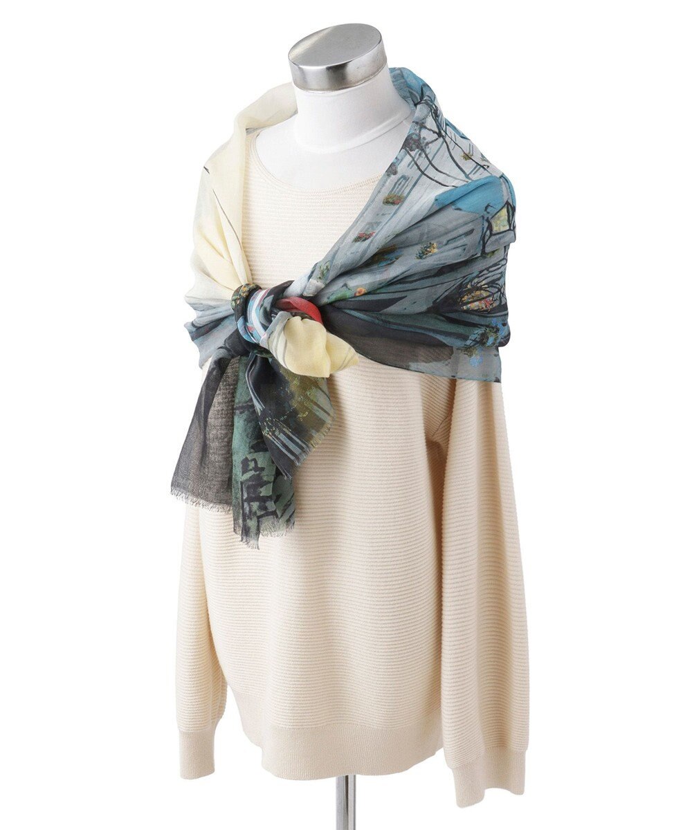 MOONBAT Hanato(ハナト) コットンシルクビッグストール／70×175cm 