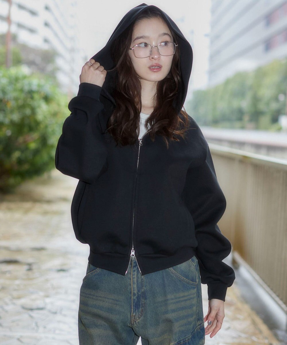 WEGO 【ユニセックス着用ITEM/SMLサイズ展開】ボンディングZIPパーカー 