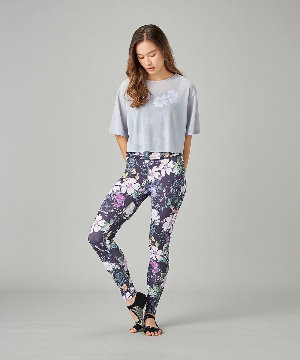 Chacott シアーリブバッククロスTシャツ 