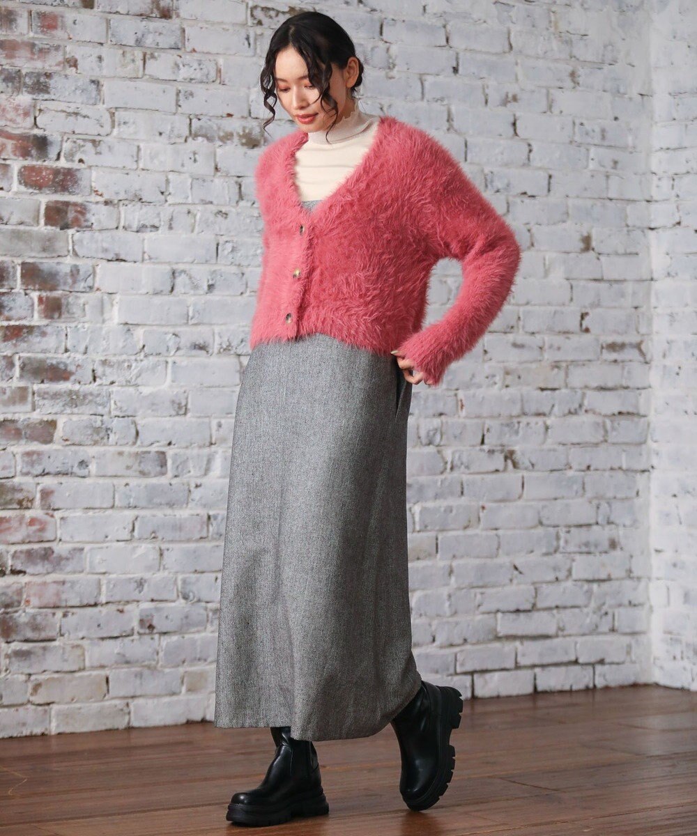 Green Parks ・Ｐｅｔｉｔ　Ｆｌｅｕｒ　シャギーニットカーディガン 