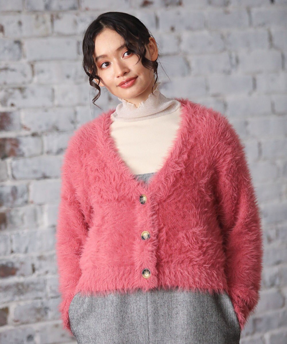 Green Parks ・Ｐｅｔｉｔ　Ｆｌｅｕｒ　シャギーニットカーディガン 