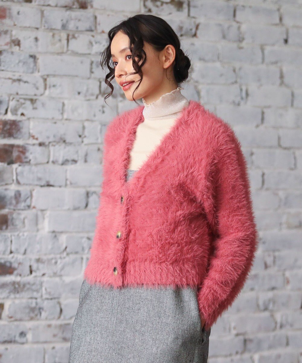 Green Parks ・Ｐｅｔｉｔ　Ｆｌｅｕｒ　シャギーニットカーディガン 