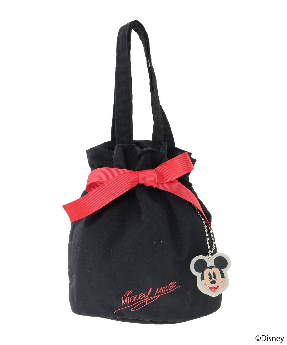 earth music&ecology 【予約】Disney/ミッキーチャーム付きリボン巾着 