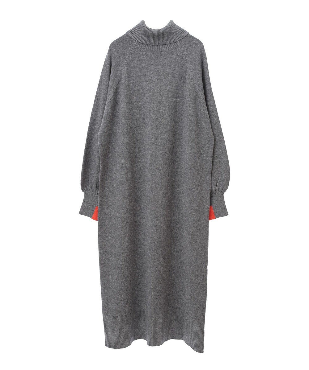 AMERICAN HOLIC バイパチバイカラーモックネックニットワンピース 