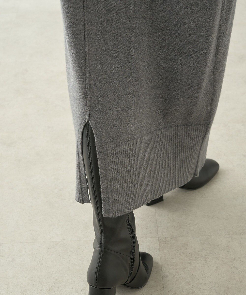 AMERICAN HOLIC バイパチバイカラーモックネックニットワンピース 