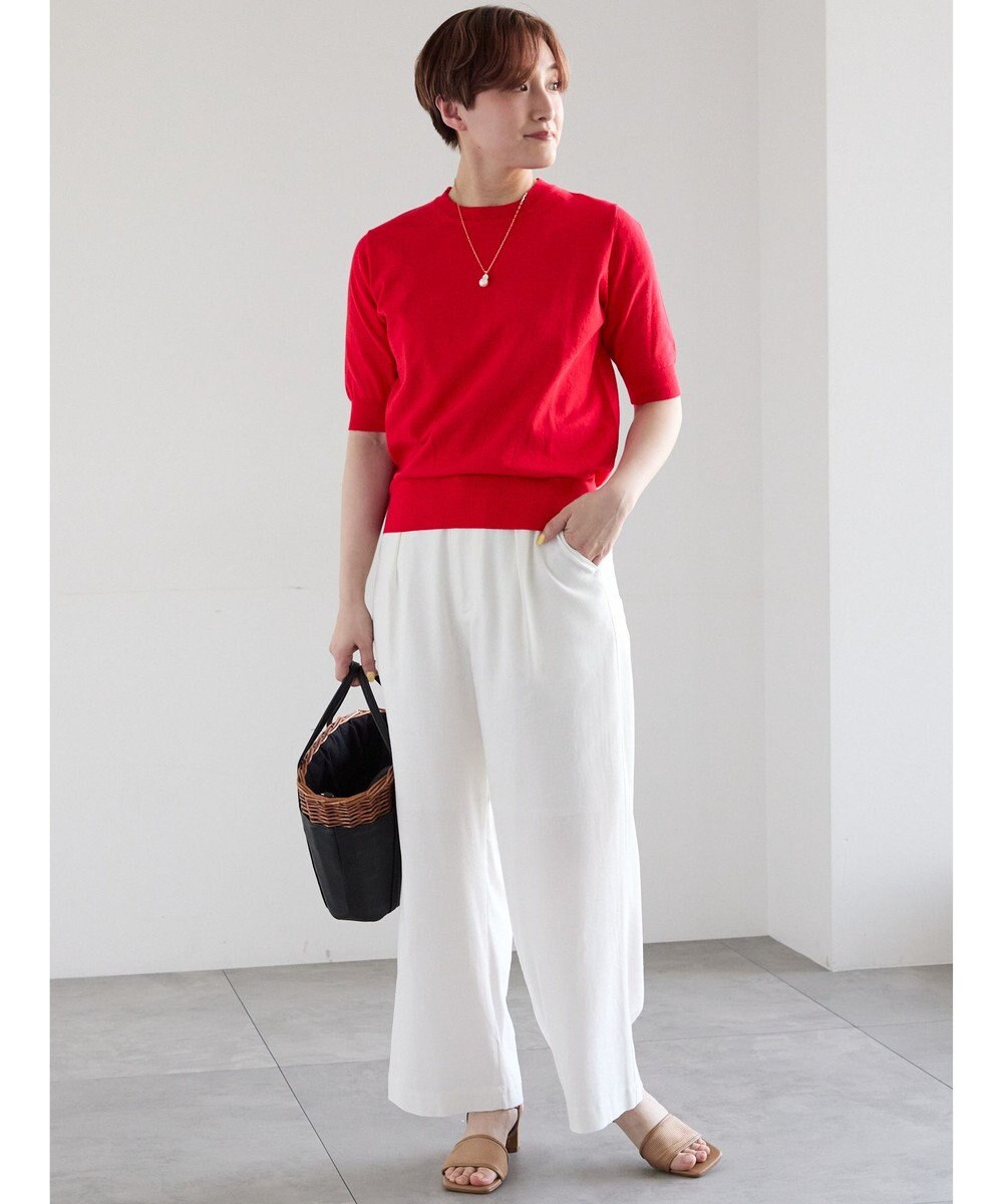 Te chichi 14G天竺ハーフスリーブニットプルオーバー 