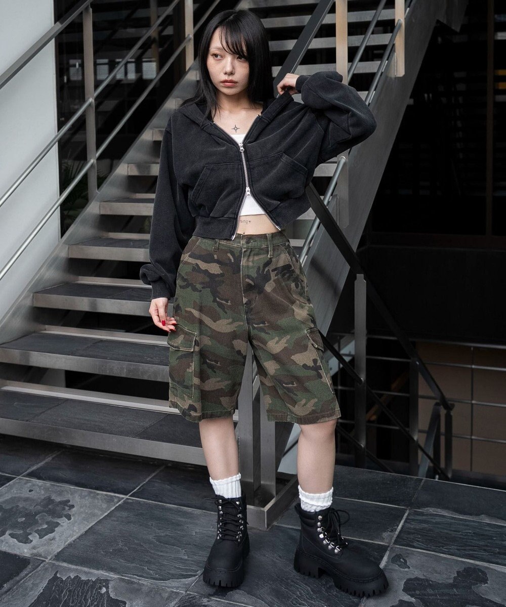 WEGO ショートZIPパーカー 