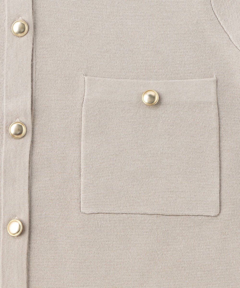 UNFILO 【洗える】金ボタン ニットジャケット 