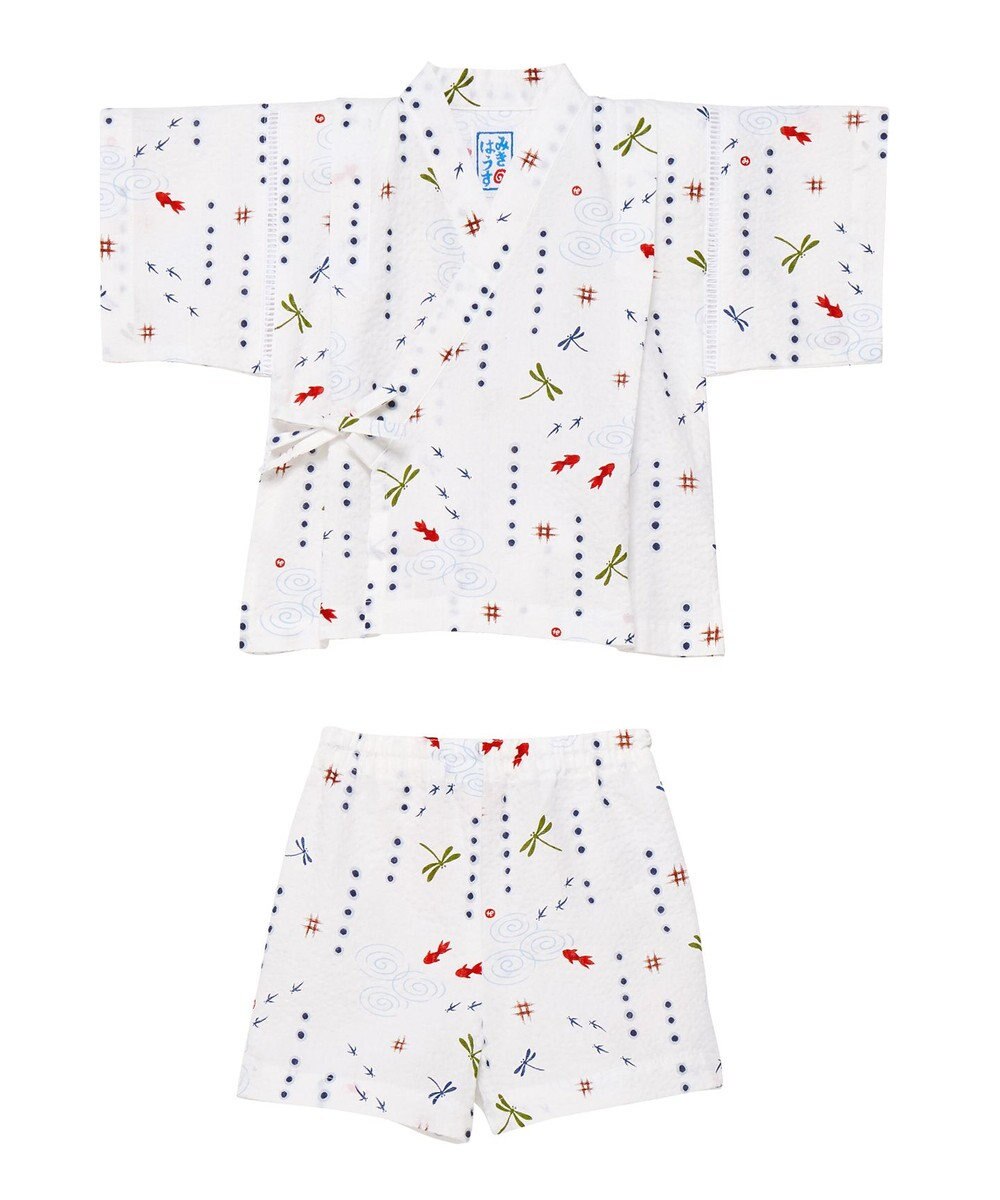 MIKI HOUSE HOT BISCUITS 【ミキハウス】【80-150cm】 金魚・とんぼ和柄の甚平スーツ 