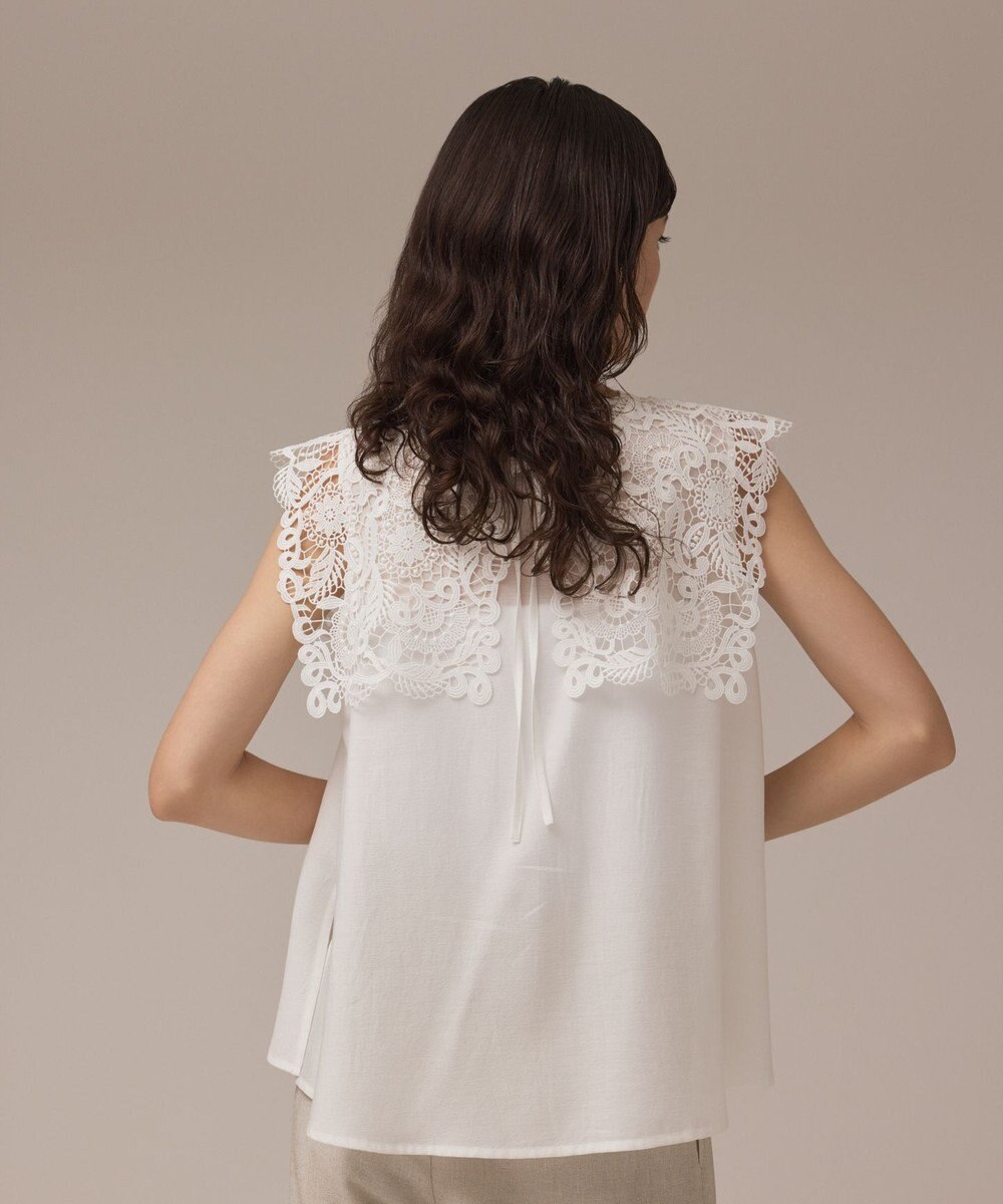 GRACE CONTINENTAL パターンレースカラーブラウス 