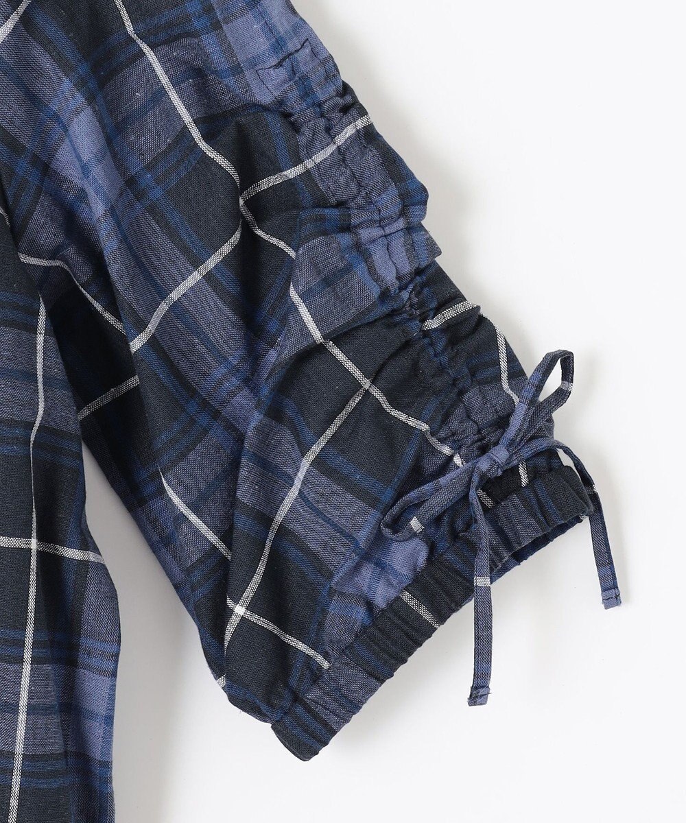 J.PRESS LADIES L 【洗える】モデレートマドラス ギャザースリーブ ブラウス 