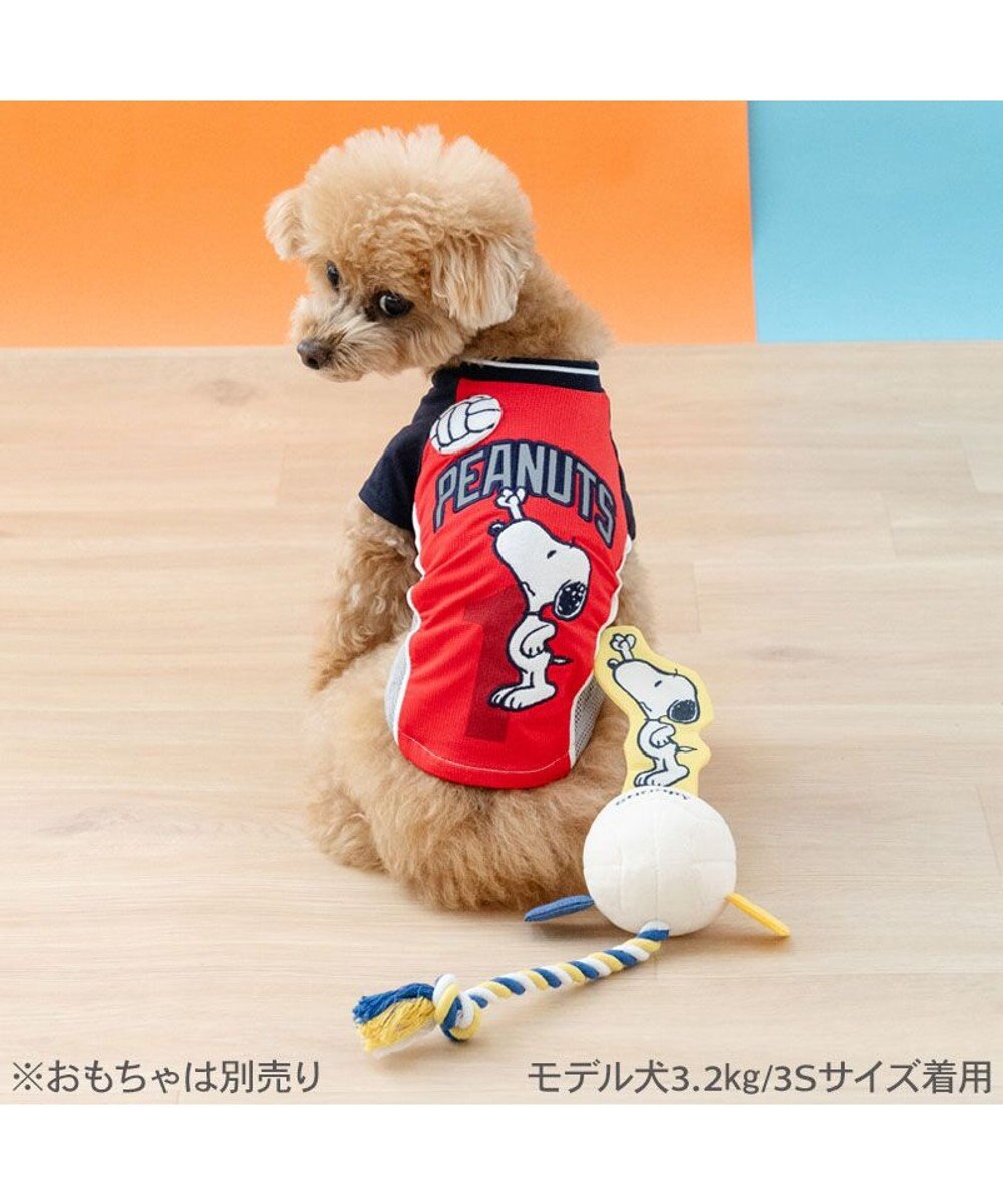 PET PARADISE スヌーピー バレーボール Tシャツ 接触冷感《レッド》 小型犬 