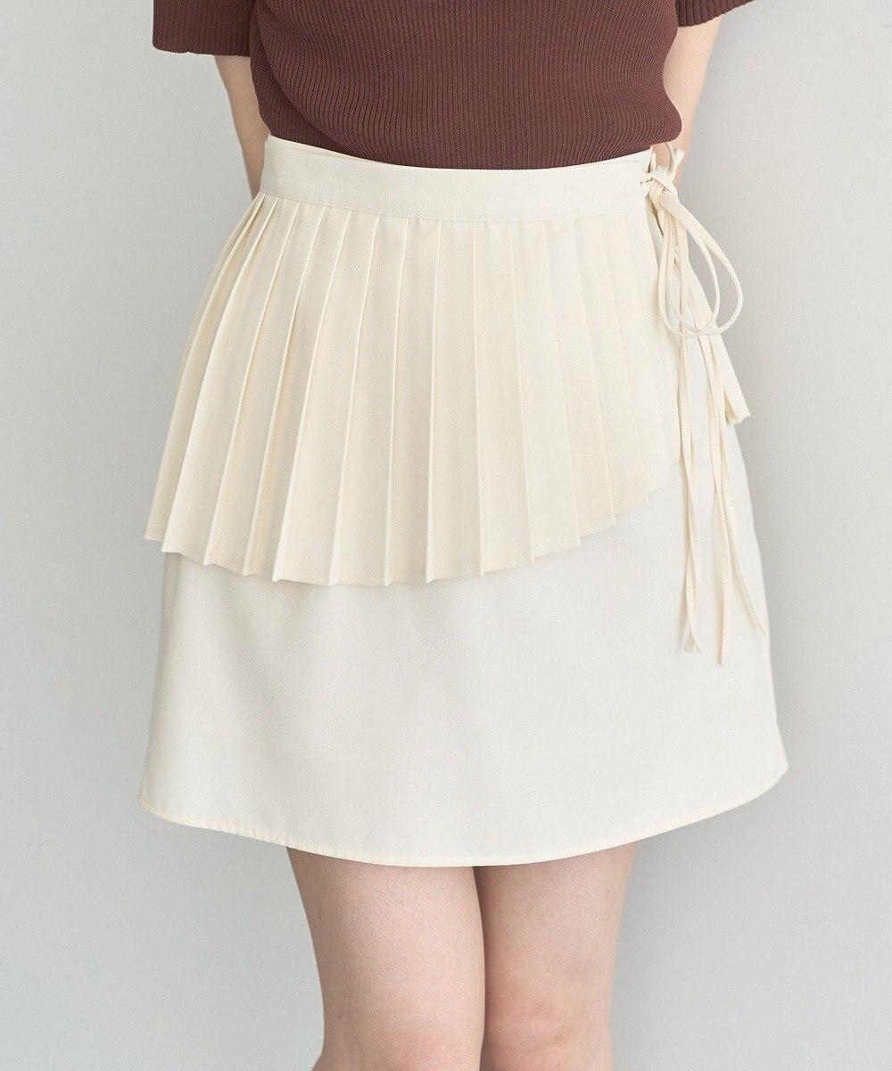 earth music&ecology ＳＥＴ２点プリーツラップスカート＋ミニスカート 