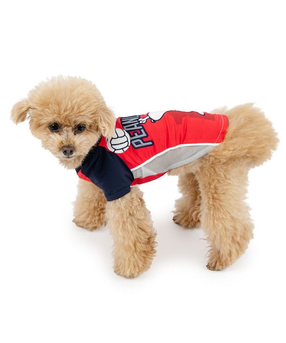 PET PARADISE スヌーピー バレーボール Tシャツ 接触冷感《レッド》 小型犬 