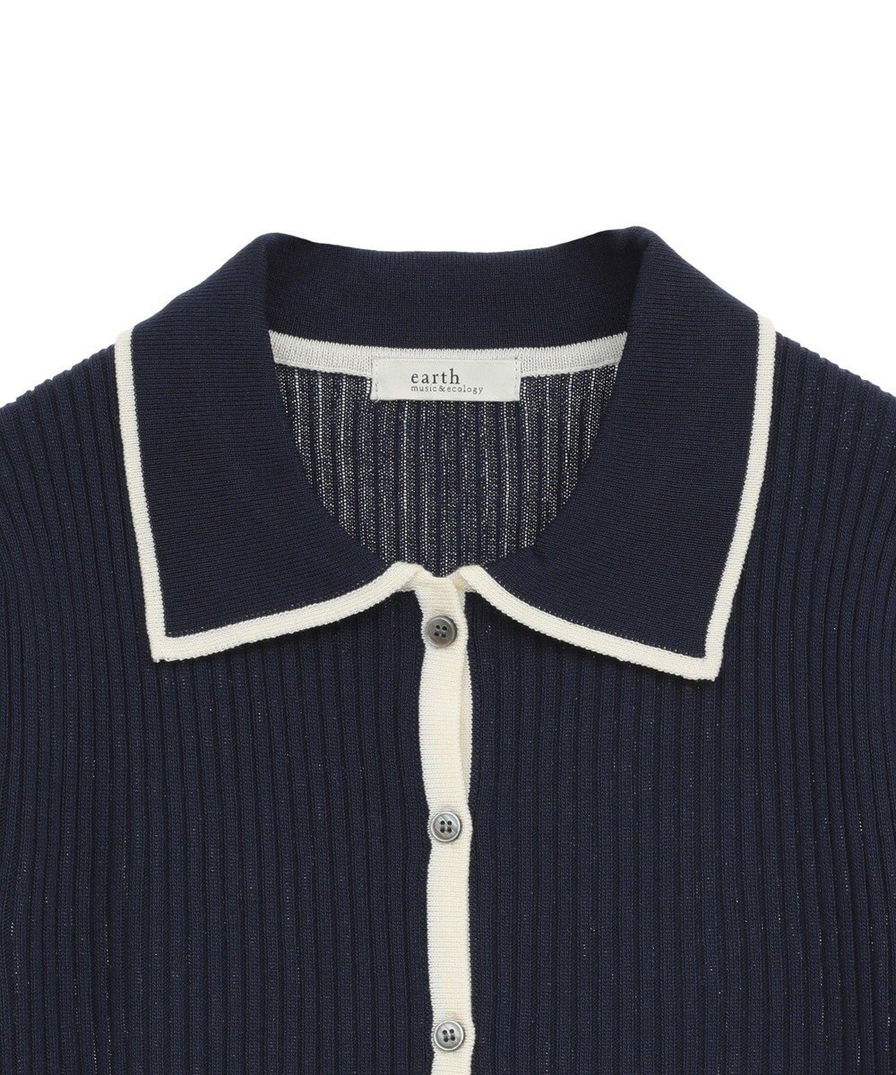 earth music&ecology リブニットカーディガン 