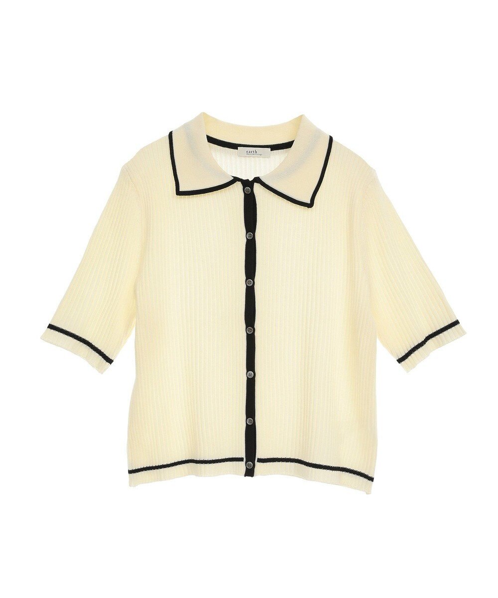 earth music&ecology リブニットカーディガン 