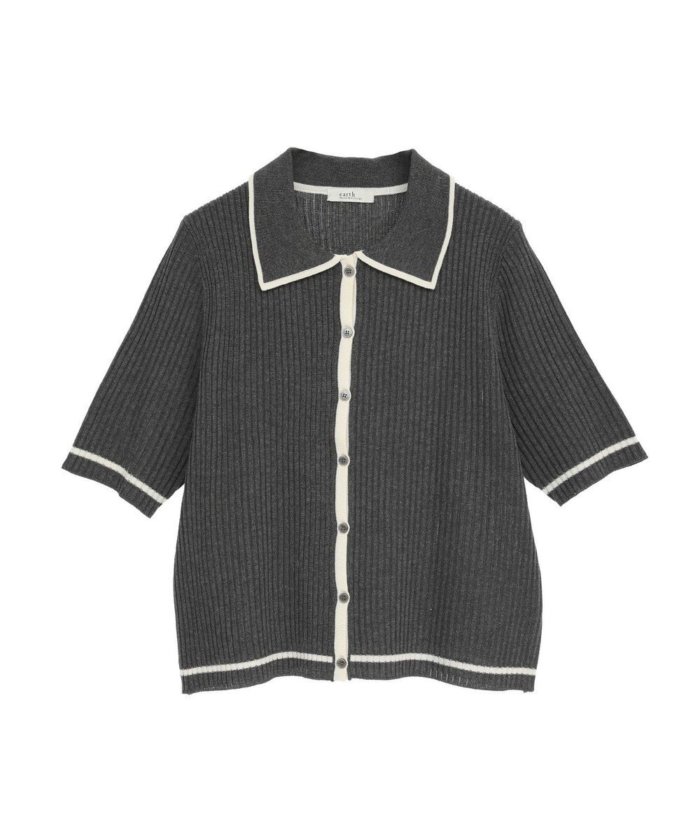 earth music&ecology リブニットカーディガン 