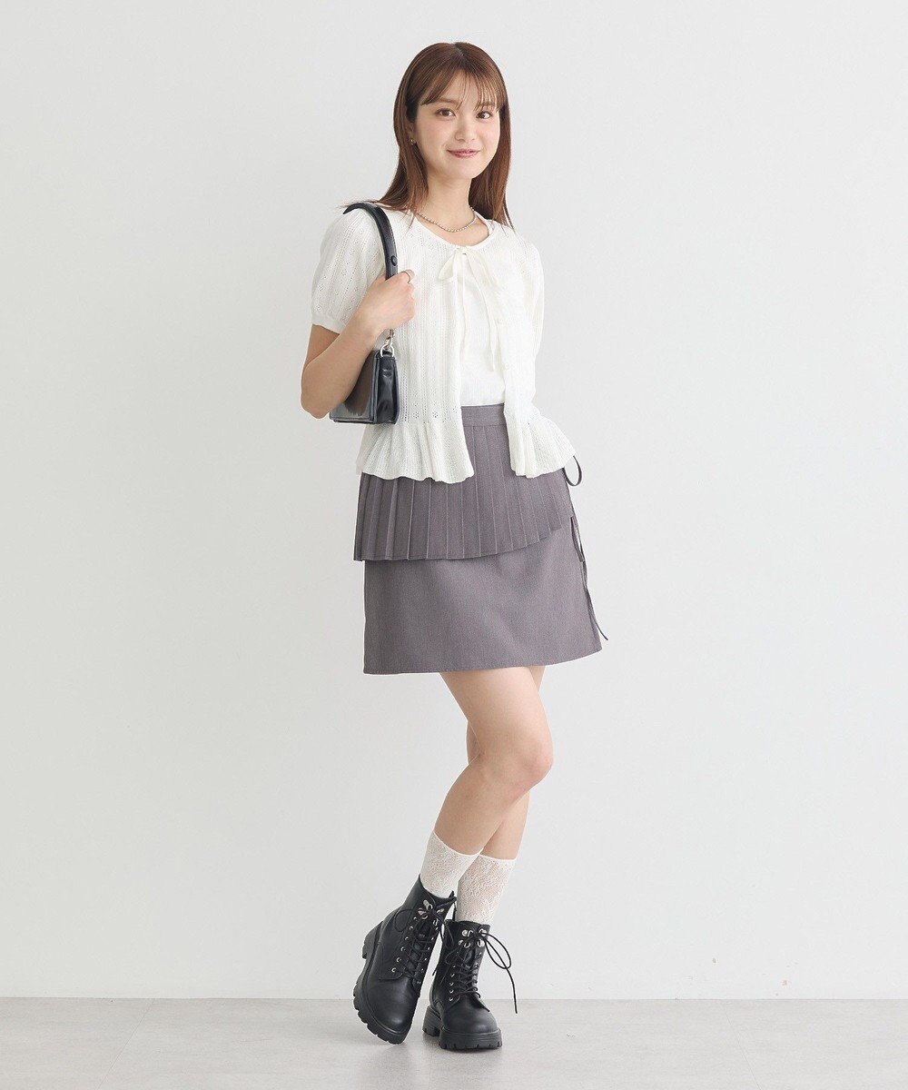 earth music&ecology ＳＥＴ２点プリーツラップスカート＋ミニスカート 