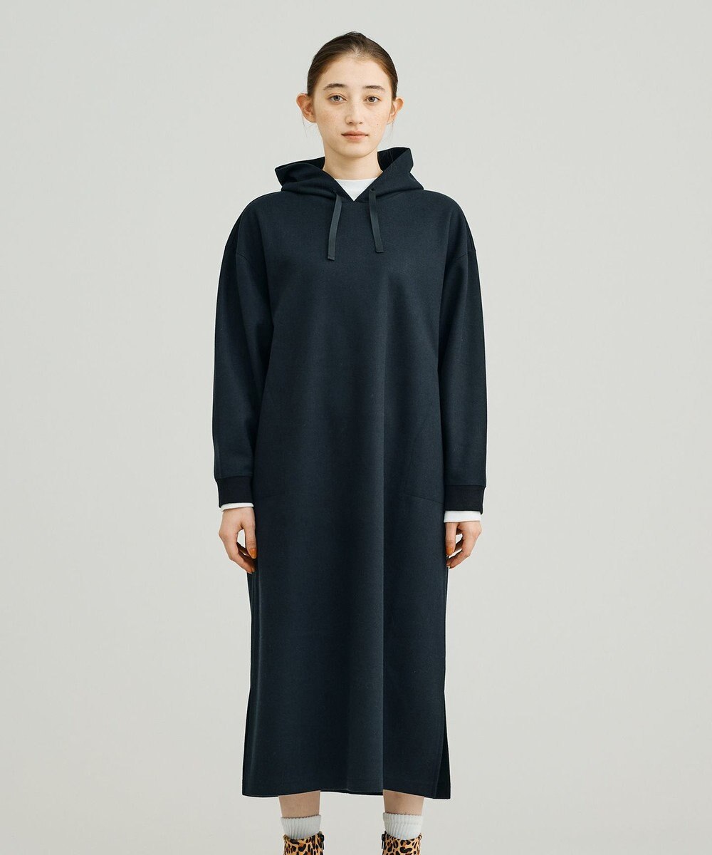 J.PRESS YORK STREET 【WOMEN】NEEDLE JERSEY フード付きワンピース 