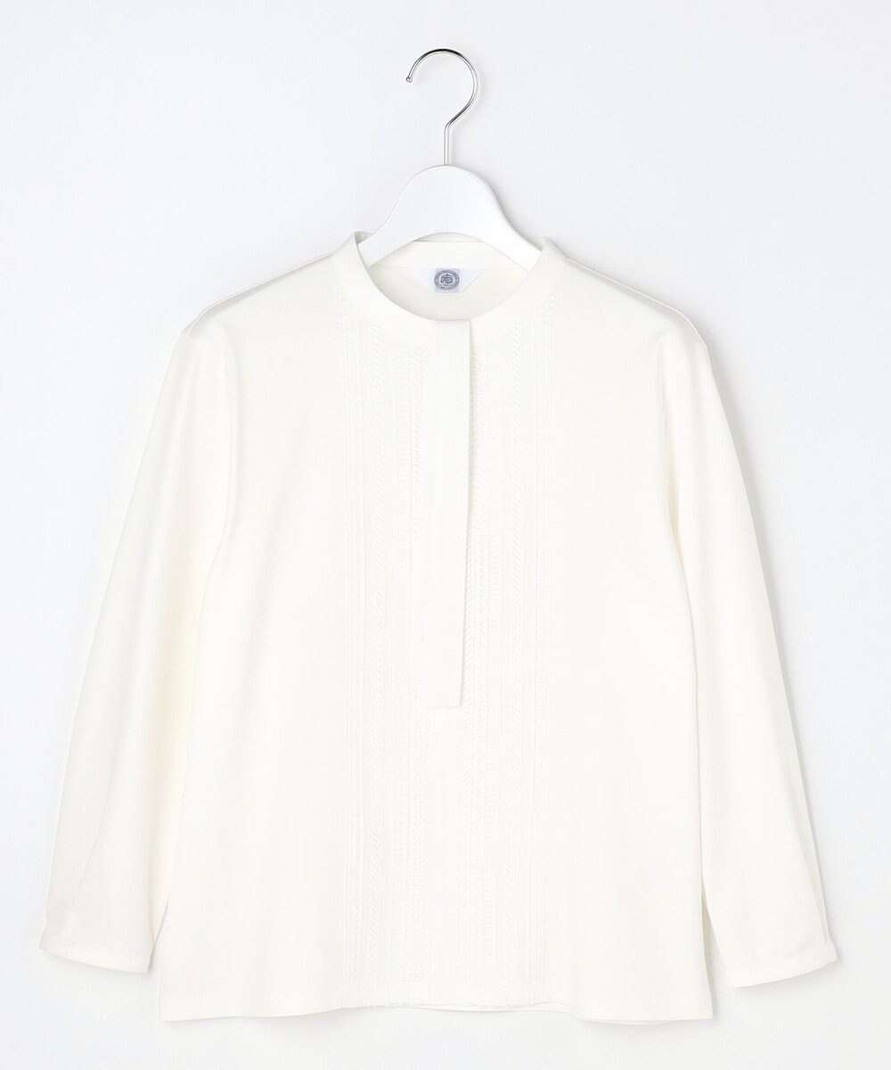 J.PRESS LADIES S レースコンビ ボウタイ カットソー 