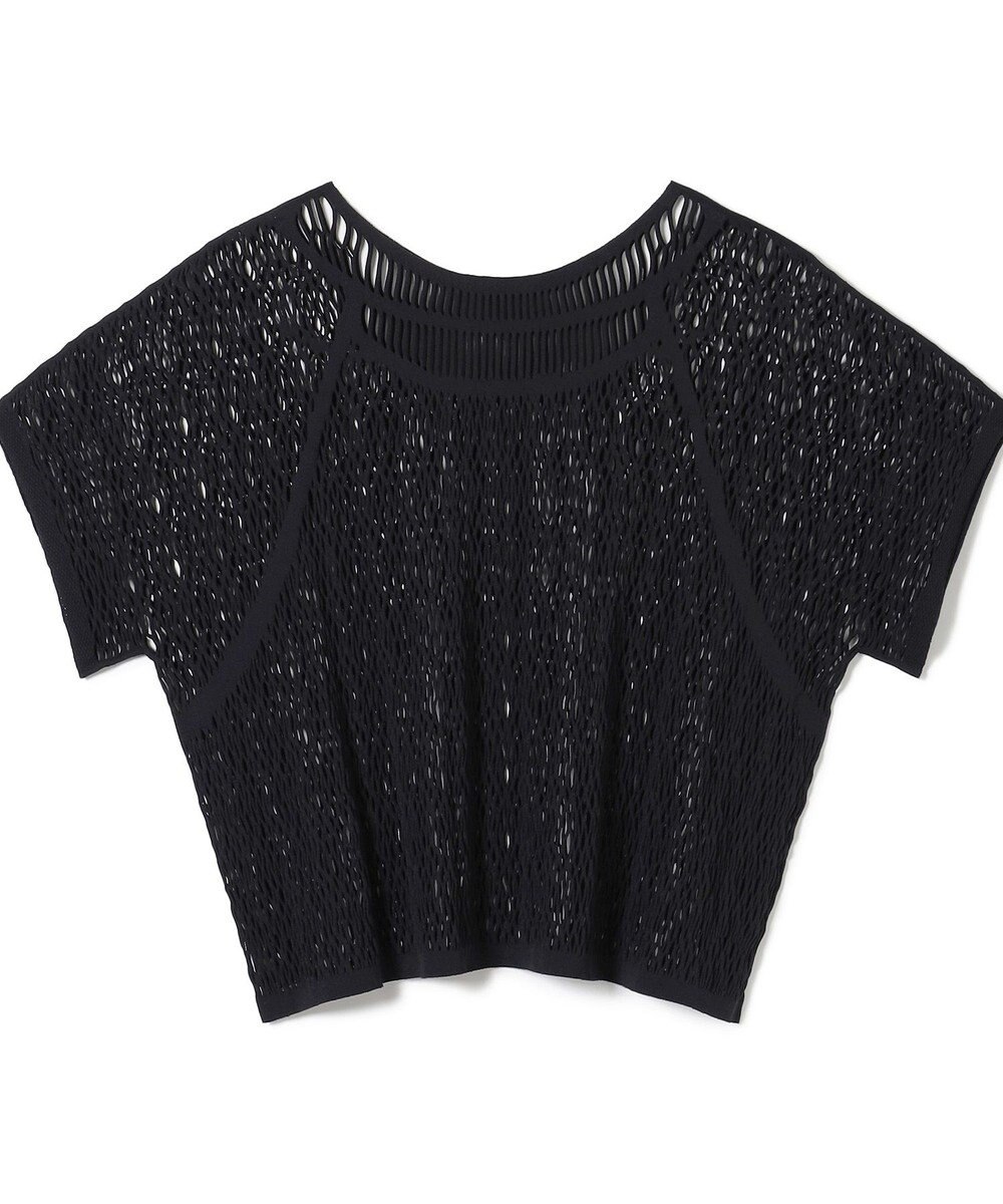Chacott 【ノーソーイングニット】ランダムメッシュニットTシャツ 