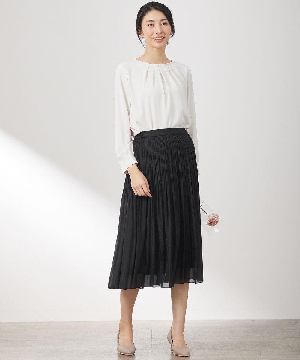 ANY SIS 【洗える】フロントタックノーブル ブラウス 