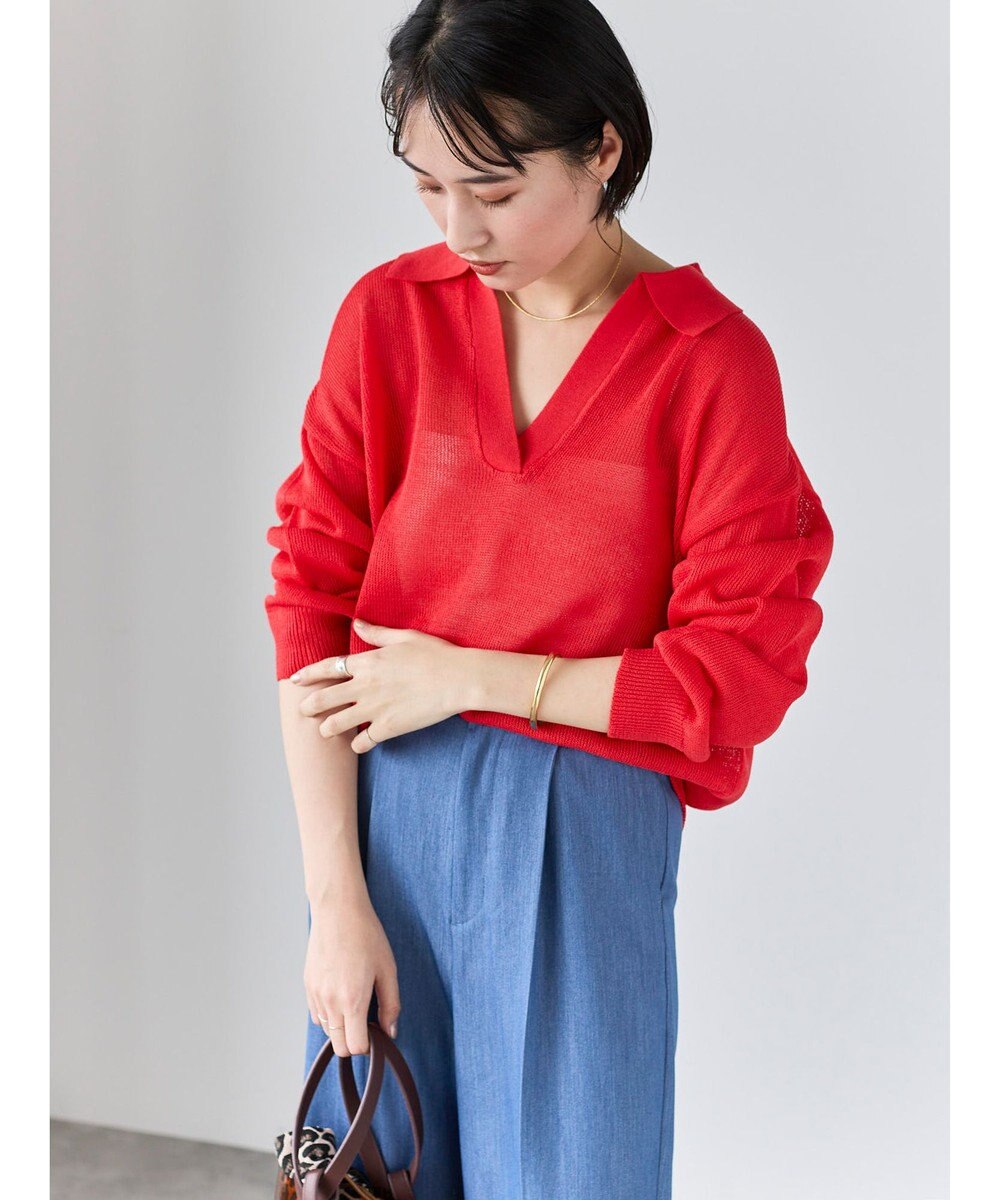 Te chichi メッシュスキッパーポロニット 