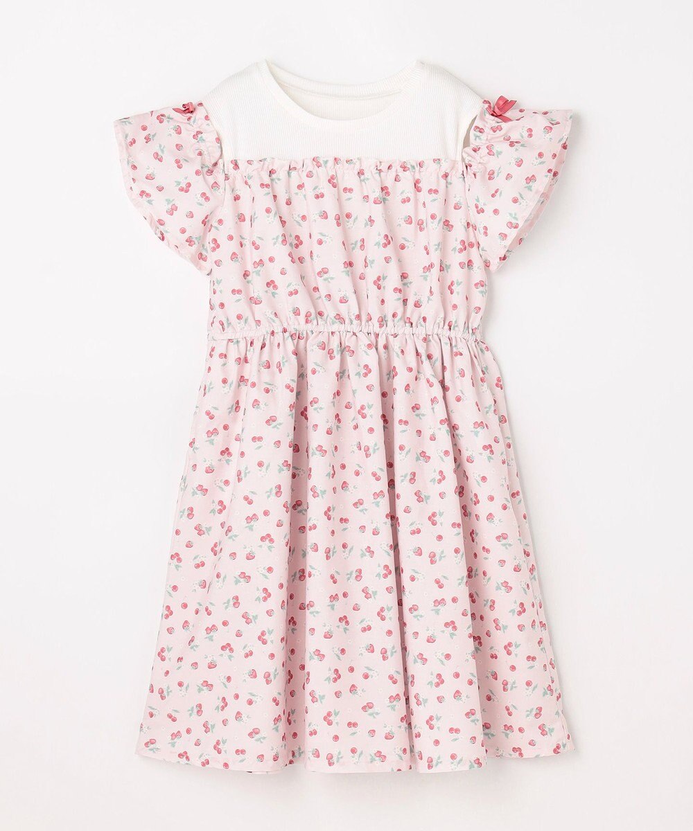 ANY KIDS 【洗濯機可能】オンオフショルダーワンピース 