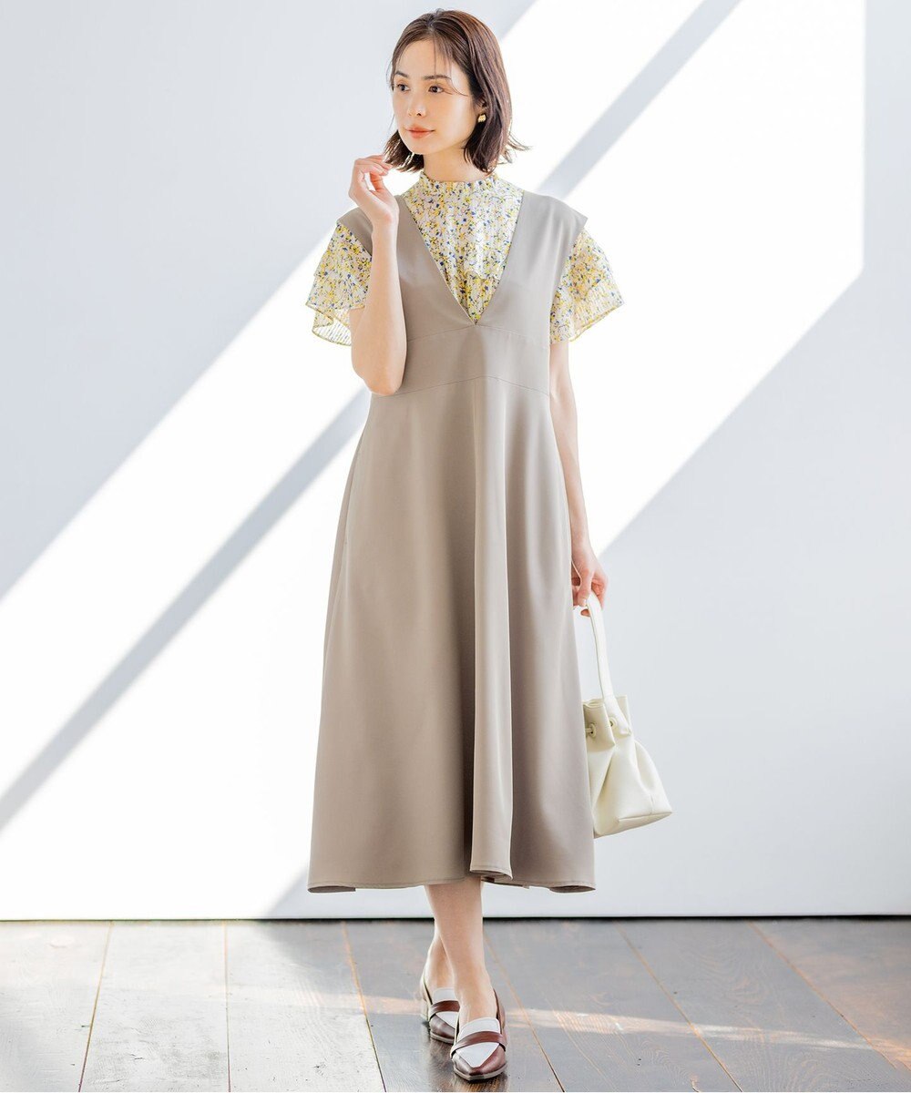 組曲 【WEB限定・2SET】フラワープリントアンサンブルニット 