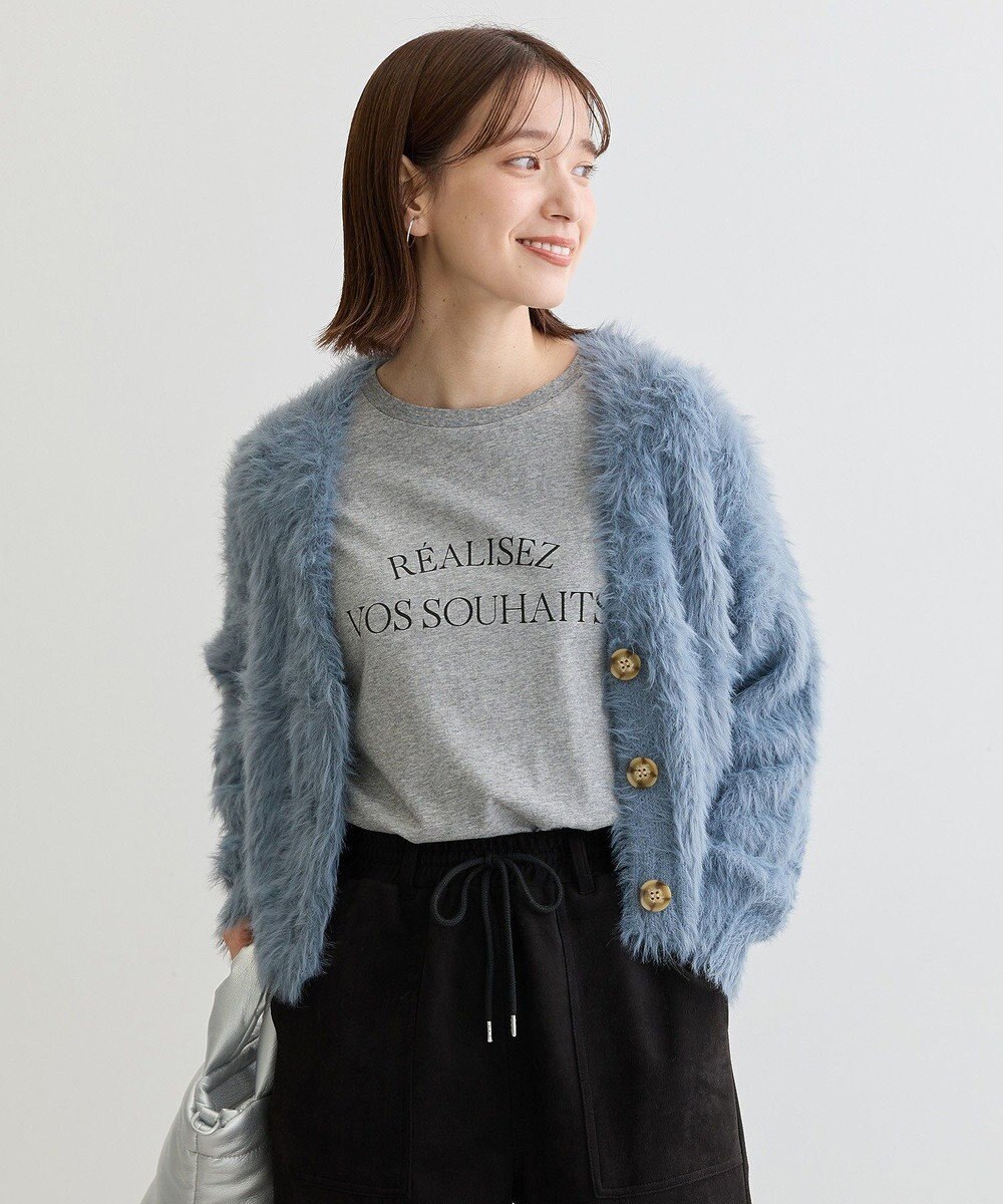 Green Parks ・Ｐｅｔｉｔ　Ｆｌｅｕｒ　シャギーニットカーディガン 