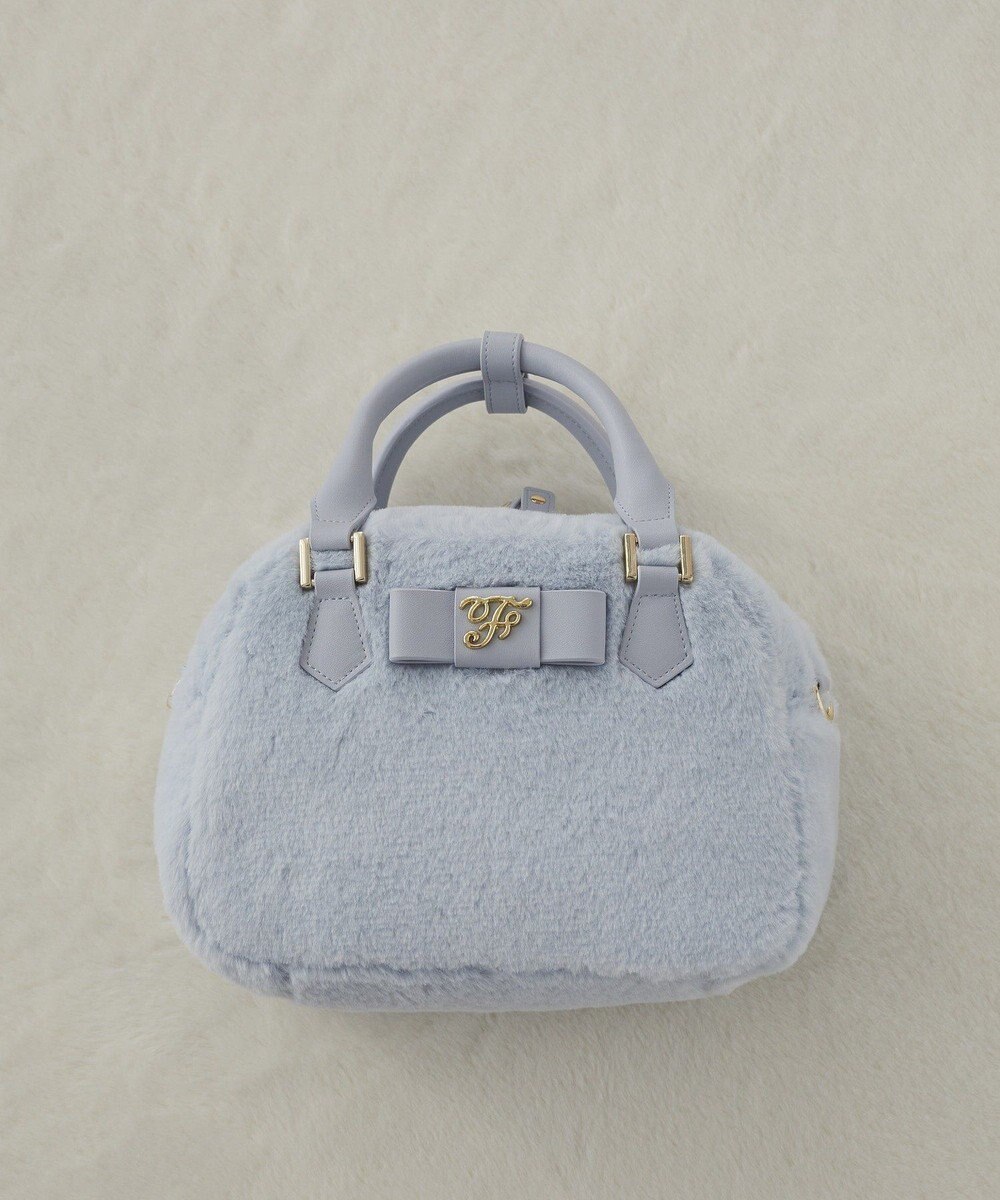 Maison de FLEUR 【限定カラーあり】フェイクファーラウンドバッグ 