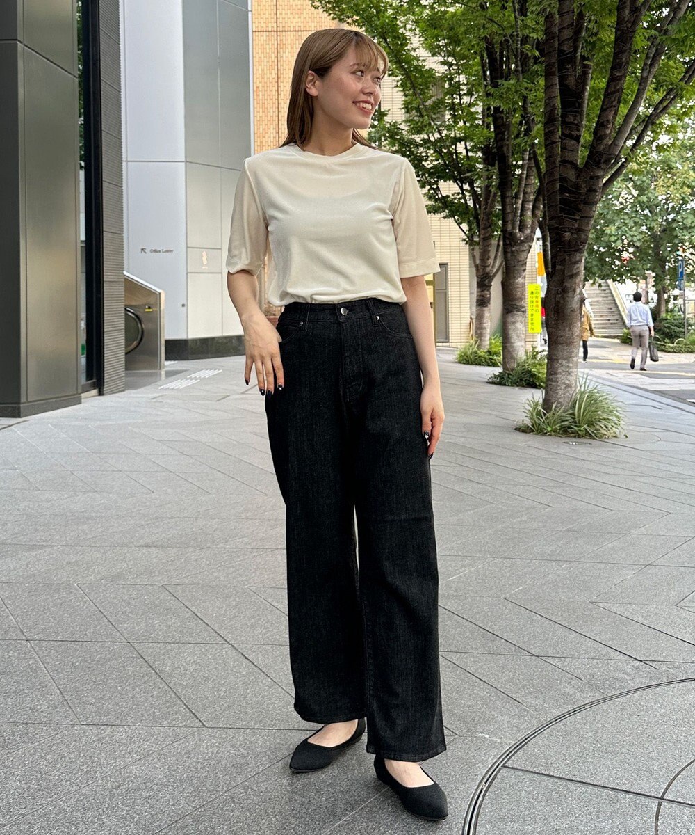 UNFILO ストレッチ ベロアＴシャツ 