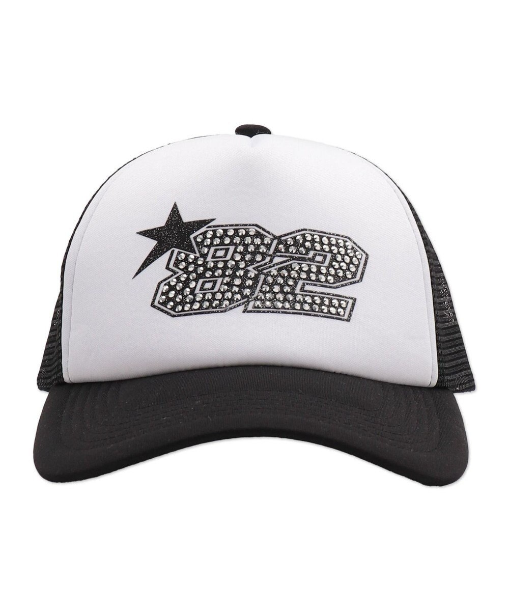 WEGO ナンバリングラインストーンメッシュキャップ 