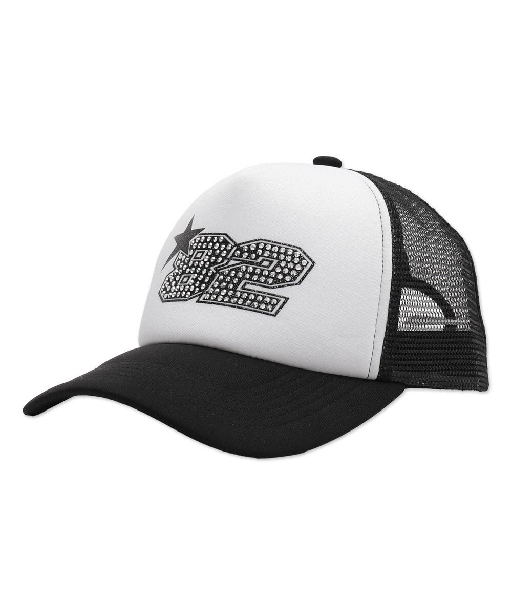 WEGO ナンバリングラインストーンメッシュキャップ 