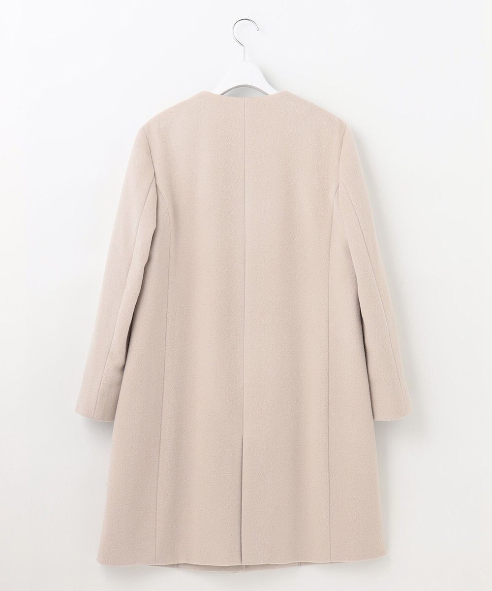 J.PRESS LADIES L アンゴラビーバー ノーカラーコート 