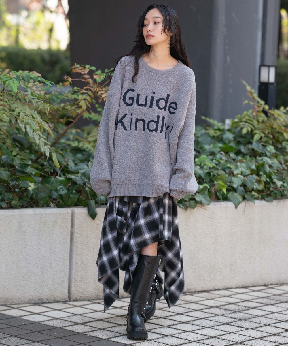 WEGO 【ユニセックス着用ITEM】ベロアモールグラフィックプルオーバー 