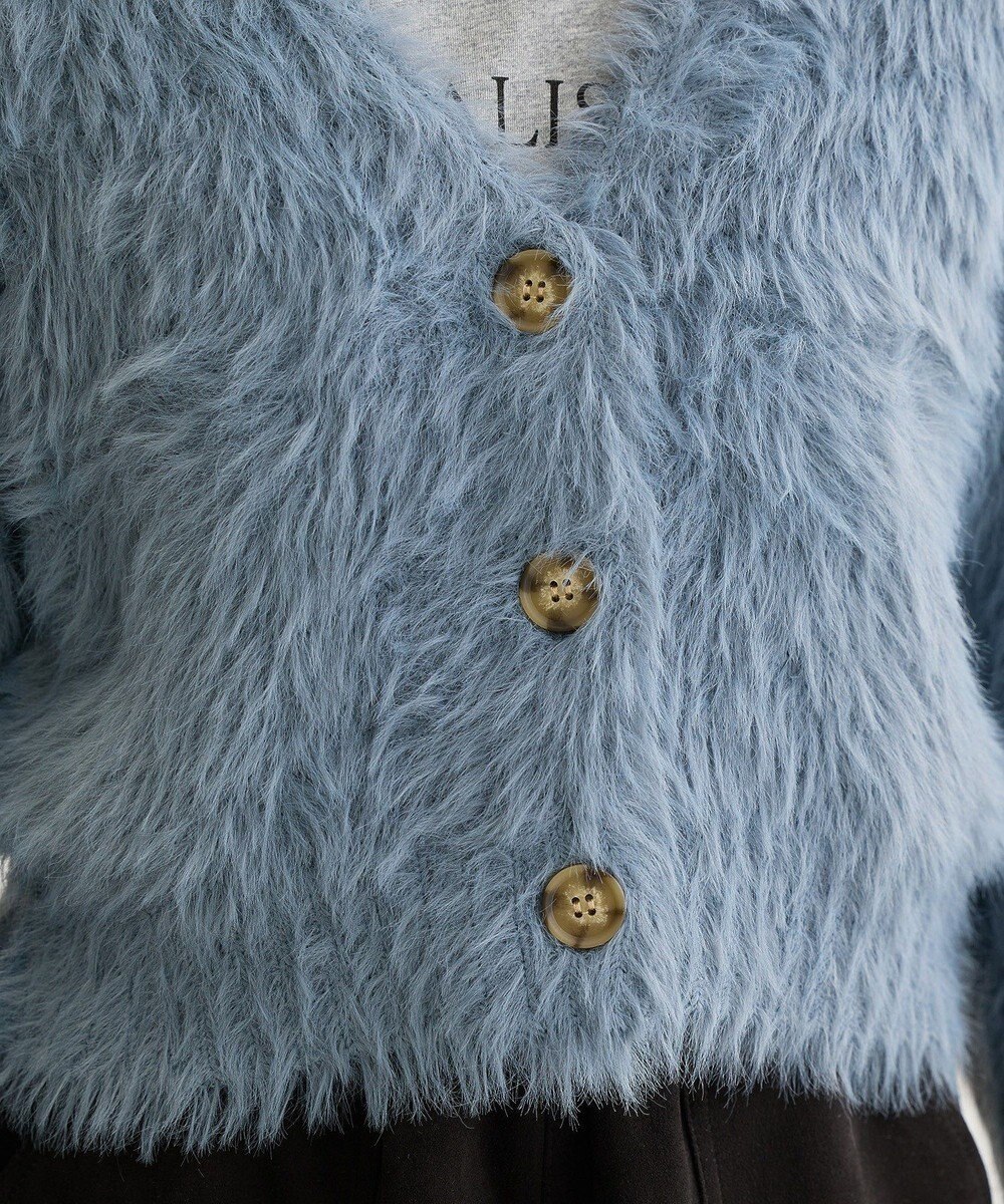 Green Parks ・Ｐｅｔｉｔ　Ｆｌｅｕｒ　シャギーニットカーディガン 