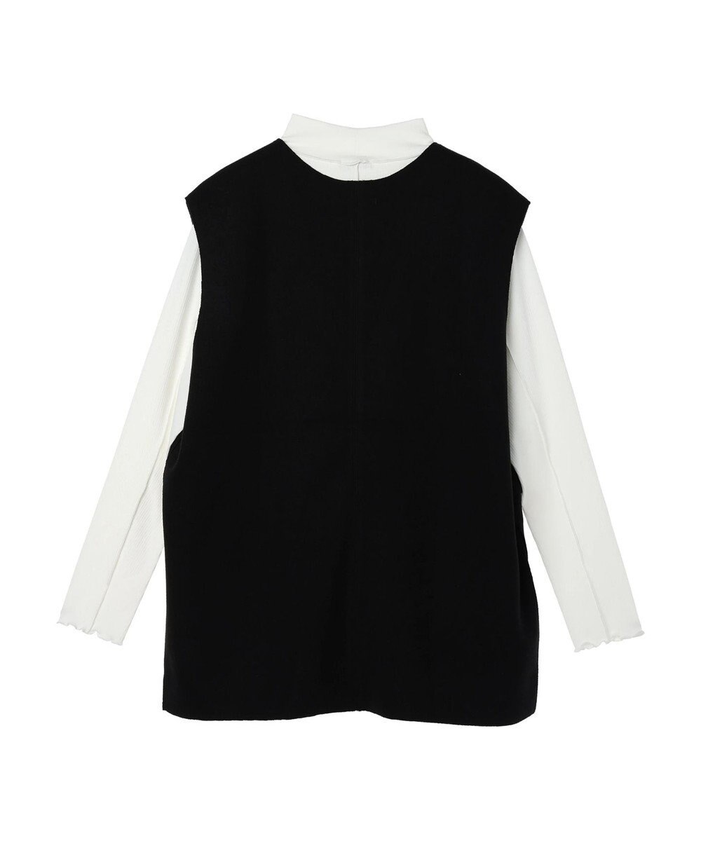 earth music&ecology ＳＥＴ２点圧縮風ポンチベスト＋リブタートル 