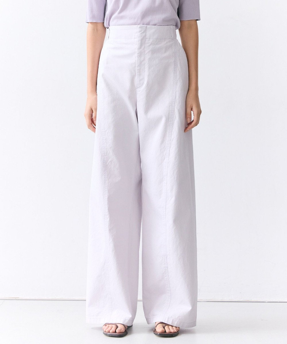 BEIGE， PREHNA / コットンツイル カービーシームワイドパンツ 