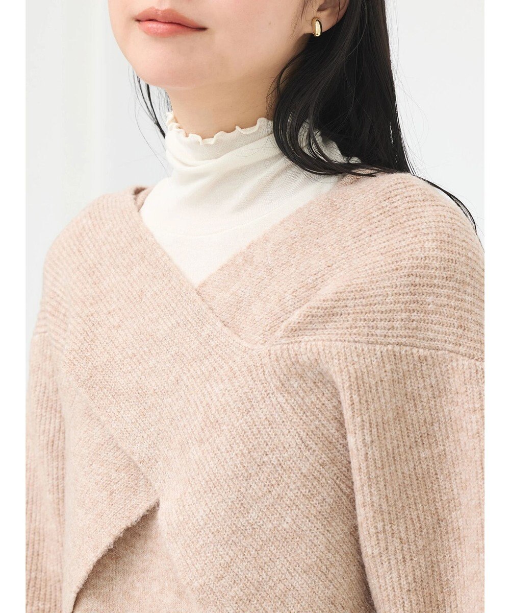 earth music&ecology Ｓｅｔ２点クロスニット＋ノースリーブニットワンピース 