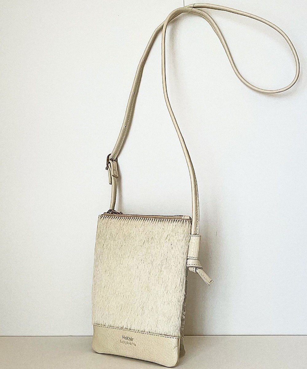 Hekhèr Le Style de Vie 【日本製】ハラコ×シュリンクレザー スマートフォンポシェット 