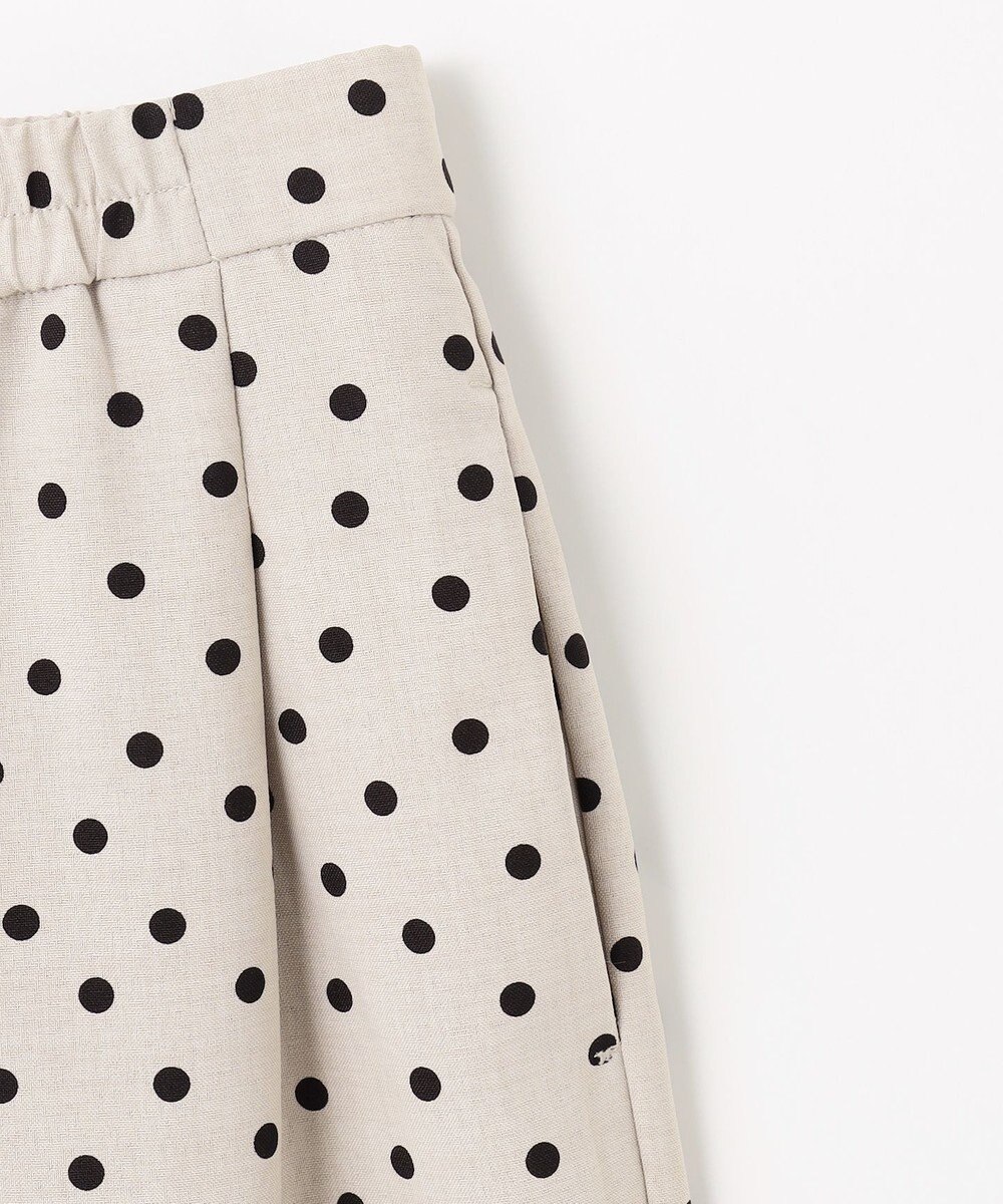 ANY 【洗濯機可能/ウエストゴム/ポケット付】リネンライク ドット柄パンツ 