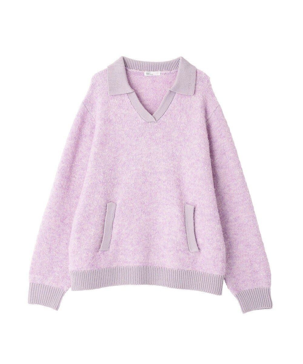 CRAFT STANDARD BOUTIQUE 配色Vネックニットプルオーバー 