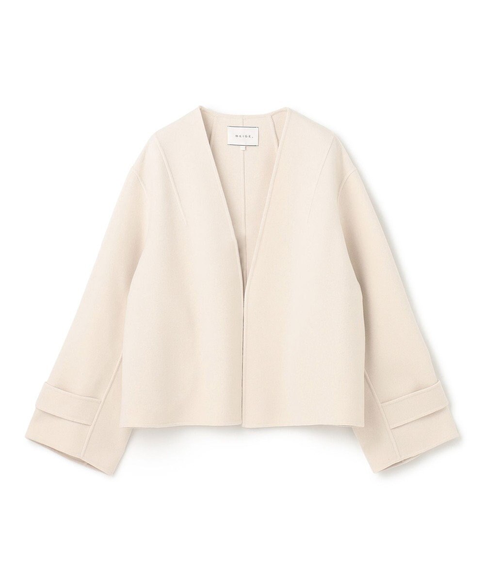 BEIGE， GRASSE / リバーウールクロップドコート 